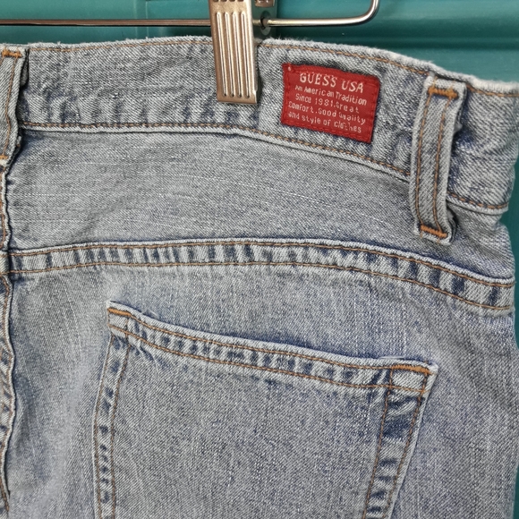 Guess Jeans Vintage Low Rise Bell Bottom Light Blue Denim Flared Leg VTG - Picture 5 of 15